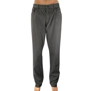 Michael Kors Men's Gray Straight Leg High Rise Chino Khaki Trousers Pants 36/34